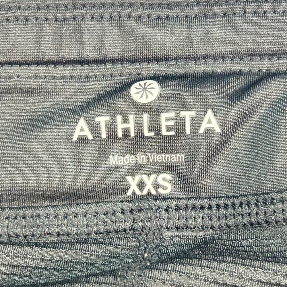 Athleta Black Mesh Panel Athletic Skort XXS Running Tennis Skirt Zip Pocket - Picture 2 of 5